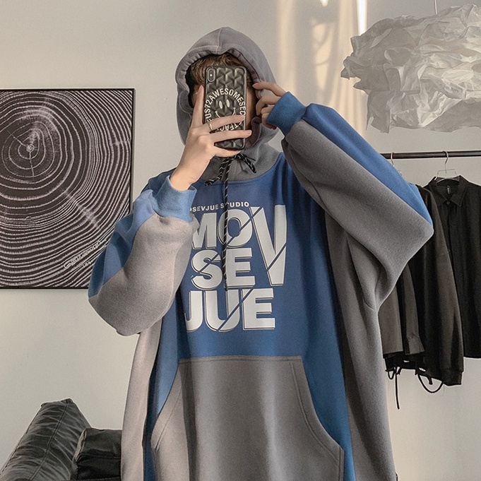 Áo khoác nam tay dài có nón màu sắc thời trang