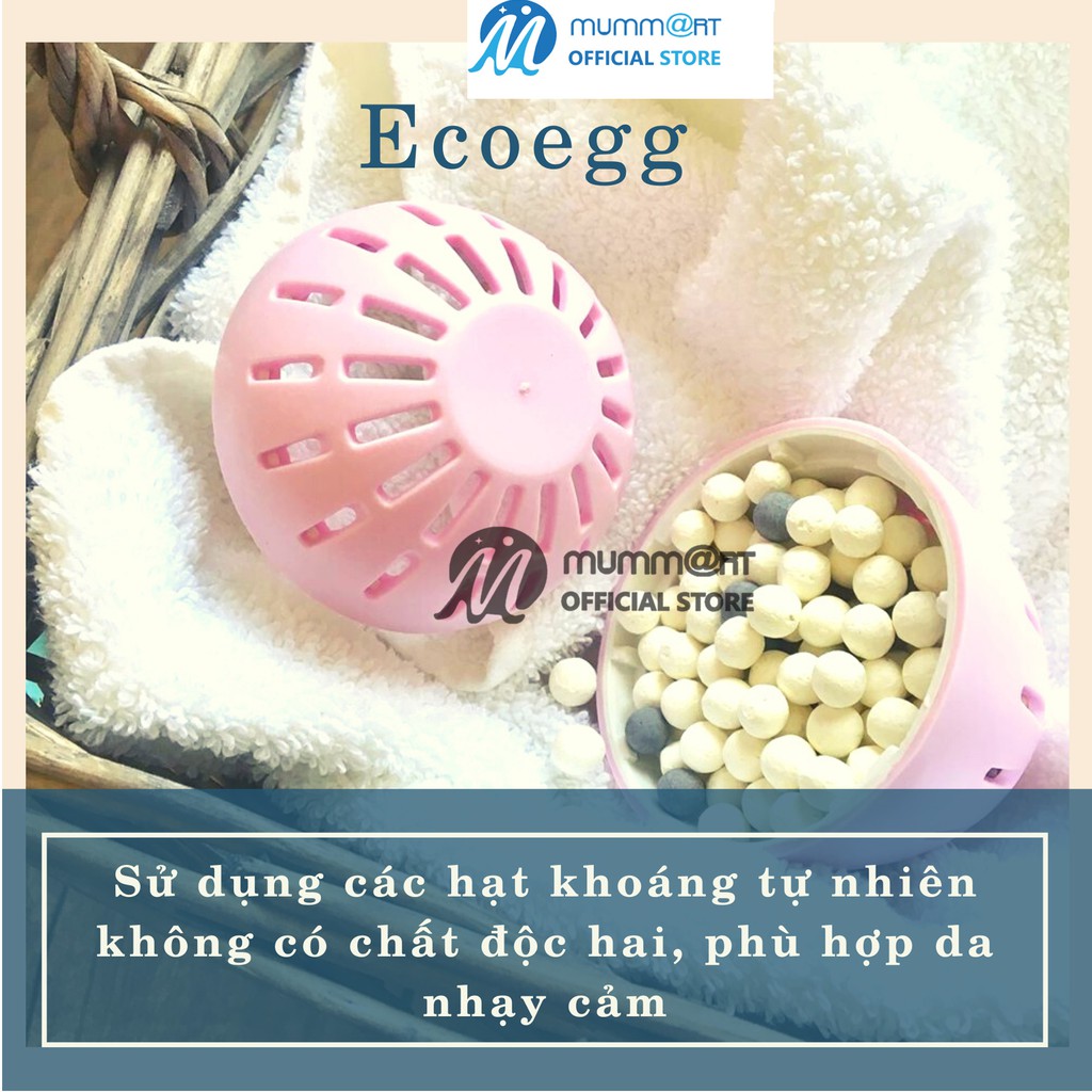 Trứng giặt sinh học Ecoegg không hóa chất thay thế nước giặt viên giặt quần áo nước xã vải an toàn mọi làn da