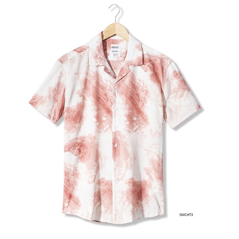 Áo Sơ Mi Nam Dekace Chất Lụa Họa Tiết T6421