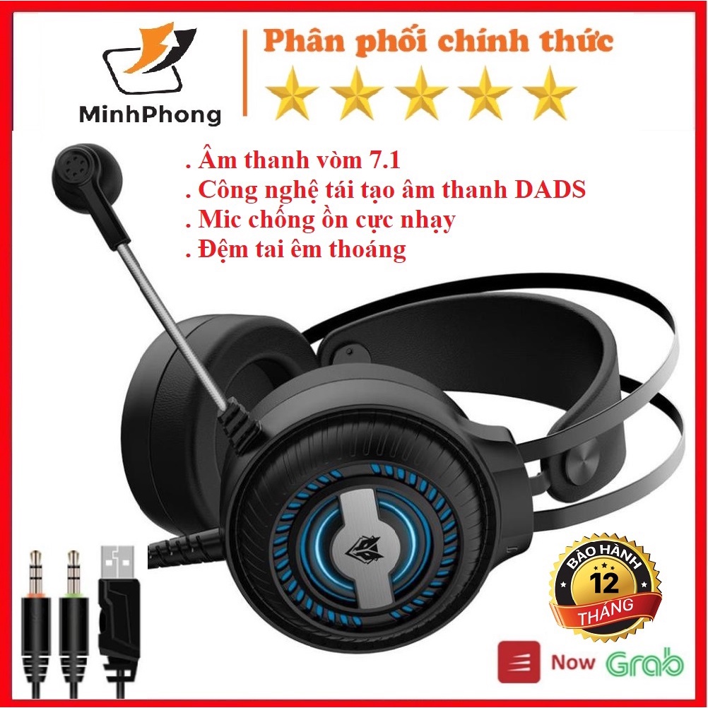 Tai Nghe Chụp Tai gaming Nubwo N1 Pro giắc 3.5mm, Có dây, Mic, Led, dành cho máy tính, chơi game, chính hãng BH 12 tháng
