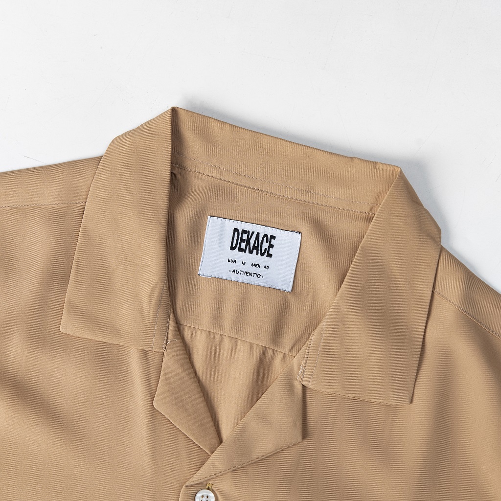 Áo Sơ Mi Nam Tay Ngắn Cổ Vest Cuban Shirt Vải Chéo Thái Dày Dặn