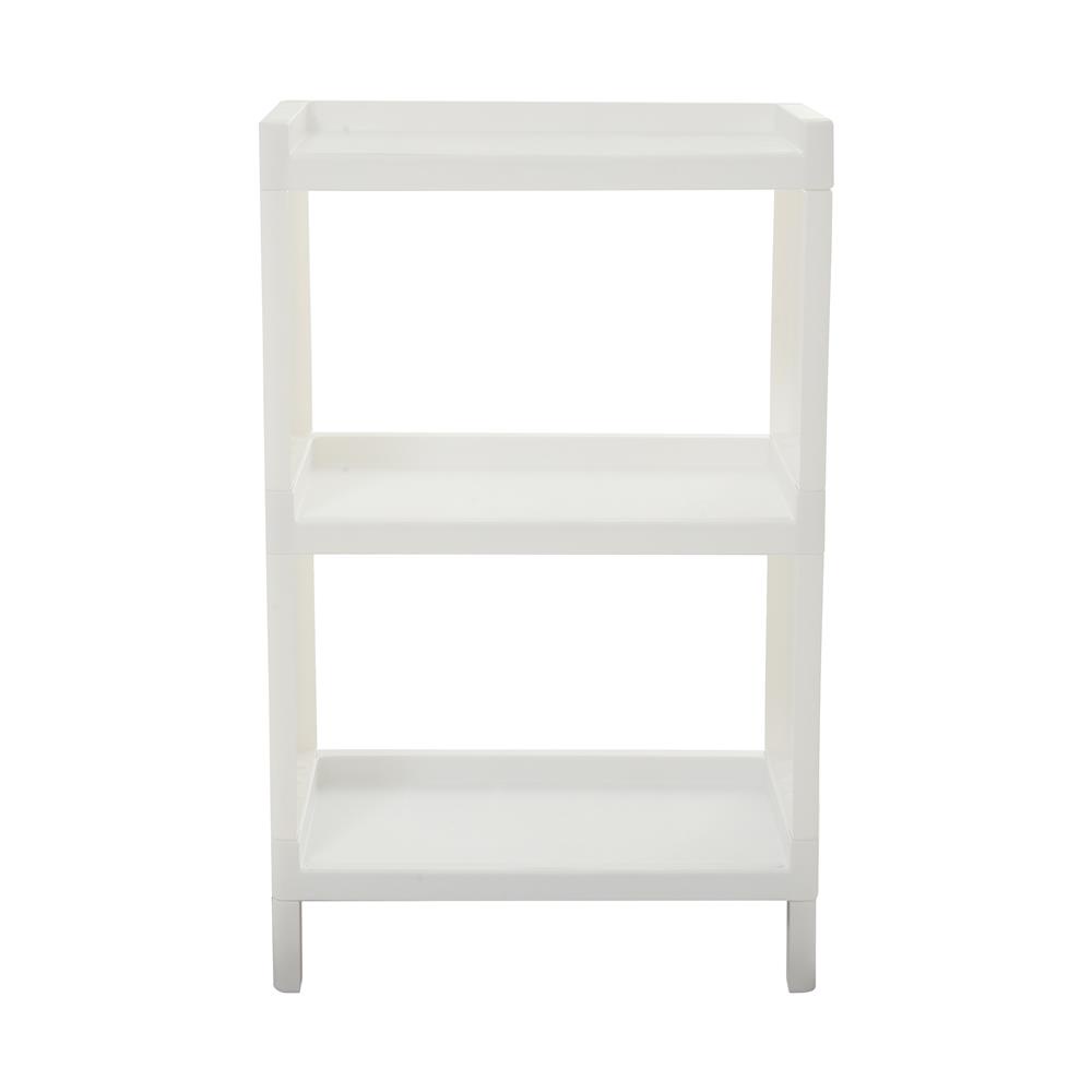 HomeBase STACKO Giá đựng đồ 3 ngăn bằng nhựa MONO 48X30X76cm màu trắng