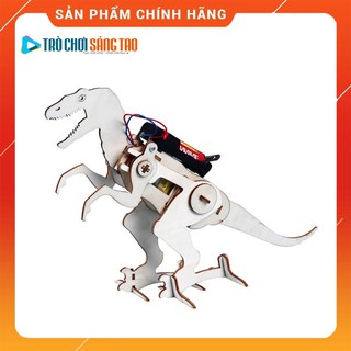 Bộ đồ chơi khoa học tự làm robot tự động khủng long bạo chúa bằng gỗ – DIY Wood Steam