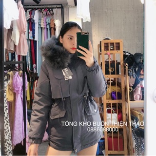 Áo Phao Đại Hàn Cổ Lông Lót Lông Cực Ấm Hàng Cao Cấp Đẹp - Ảnh Thật