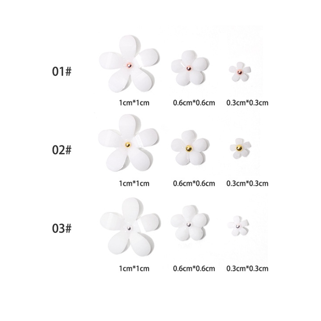 [Hàng mới về] Phụ kiện đính móng trang trí nghệ thuật hình bông hoa 5 cánh cho nữ DIY