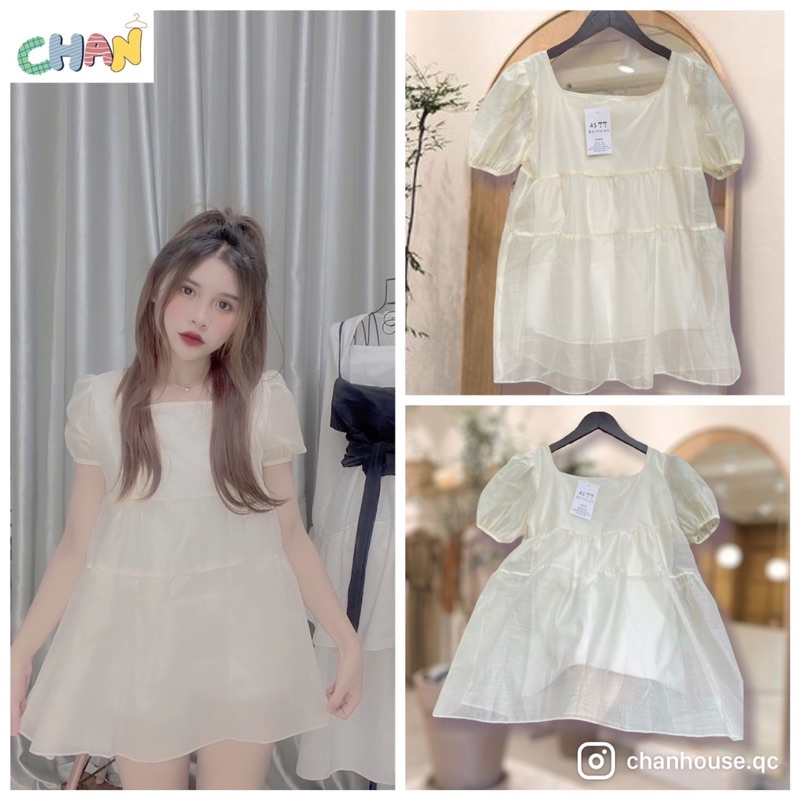 Áo Bánh Bèo Nữ Chất Tơ Óng babydoll Sang Trọng Chan House