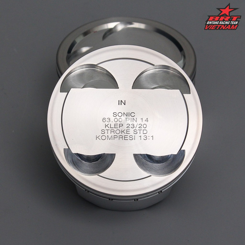 Lòng nhôm nén BRT mạ Ceramic + Piston BRT 63mm Sonic/ Winner/ CBR150 - Hàng chính hãng