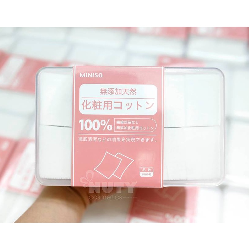 Bông tẩy trang Miniso 1000 miếng Nhật Bản/180 miếng.