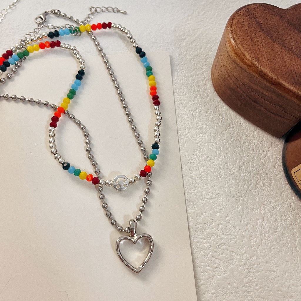 Vòng cổ Chuỗi Hạt Hình Mặt Cười Dễ Thương Cho Nữ