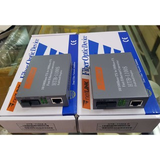 Cặp Converter quang 100MB Netlink Single mode, 1 sợi quang ( 5 cặp). BH 12 tháng có CO, CQ