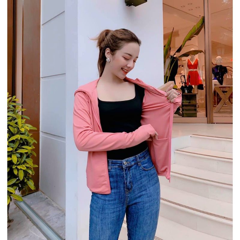 Áo chống nắng nữ 2 lớp chất thun lạnh cao cấp