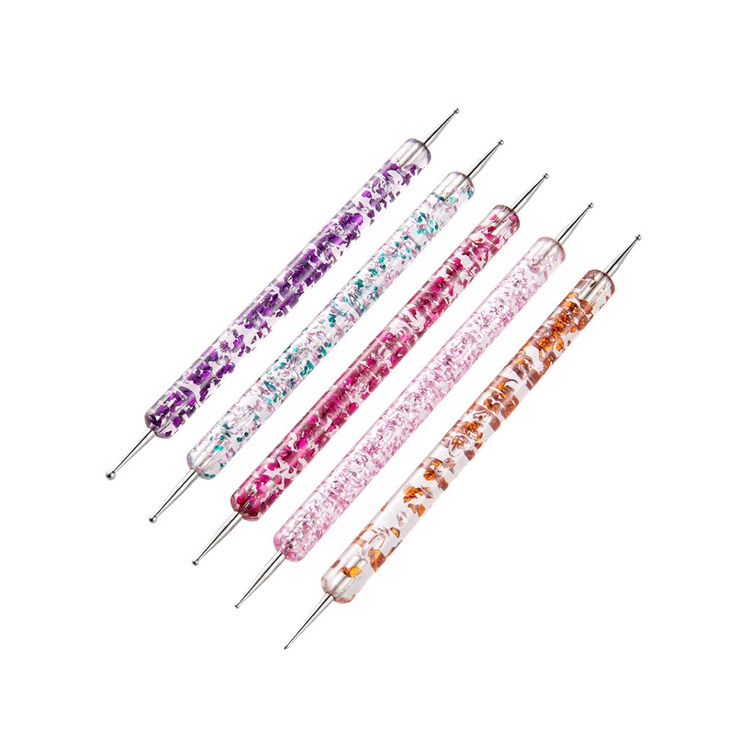 Set 5 Bút Hai Đầu Đính Đá Trang Trí Móng Nghệ Thuật