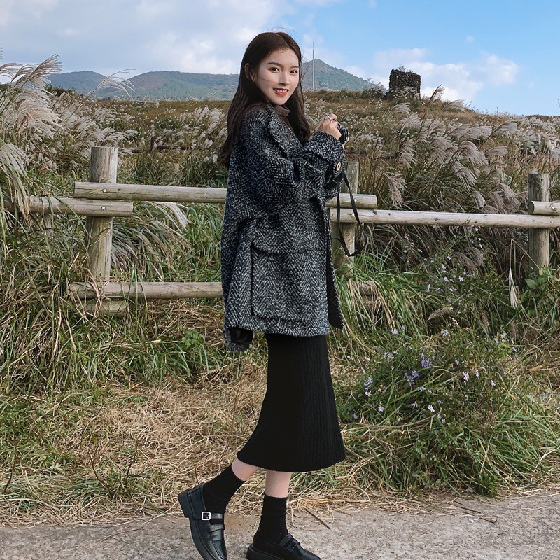 [video/ảnh thật ]Áo khoác dạ quảng châu hàng cao cấp kèm dây đai | BigBuy360 - bigbuy360.vn