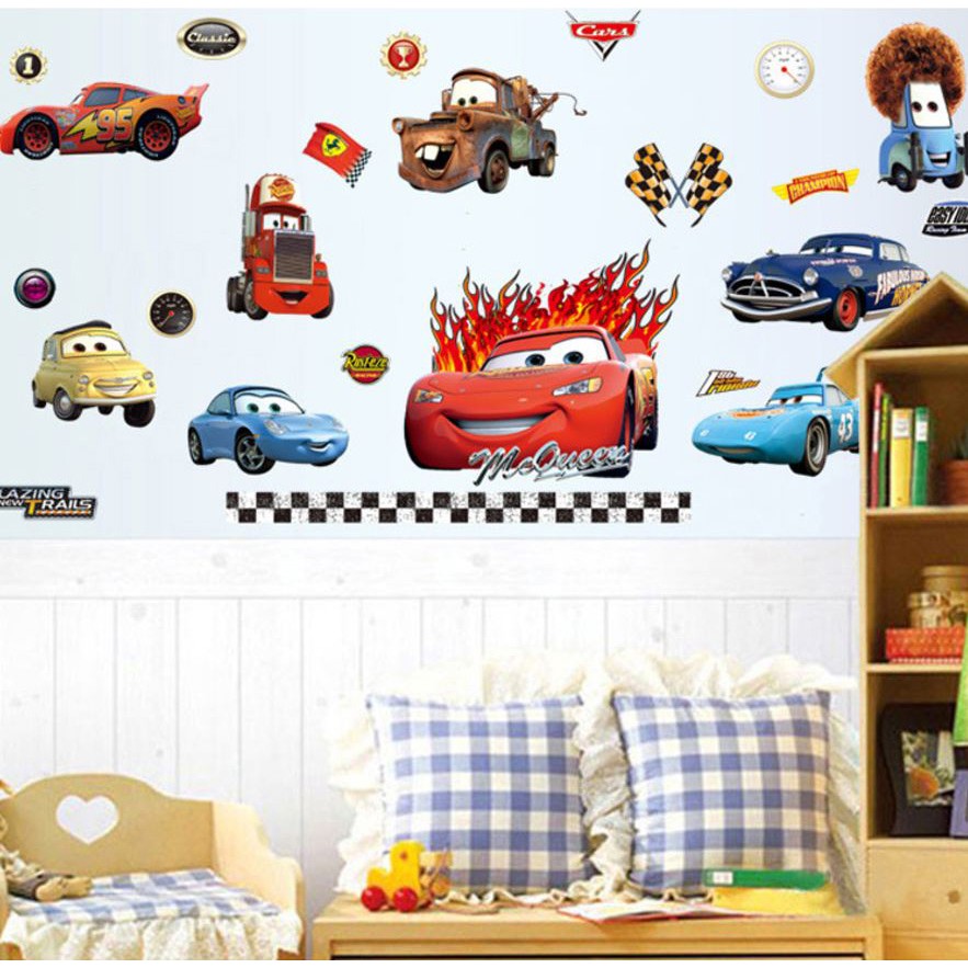 Giấy dán tường hoạt hình xe hơi