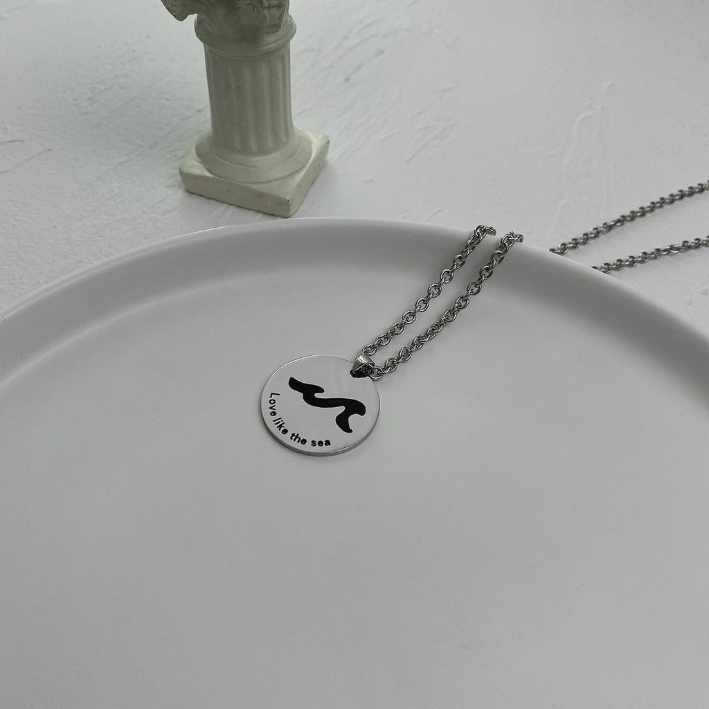 Dây Chuyền Mặt Tròn Kiểu Dáng Đơn Giản Thời Trang Dành Cho Cặp Đôi 22773