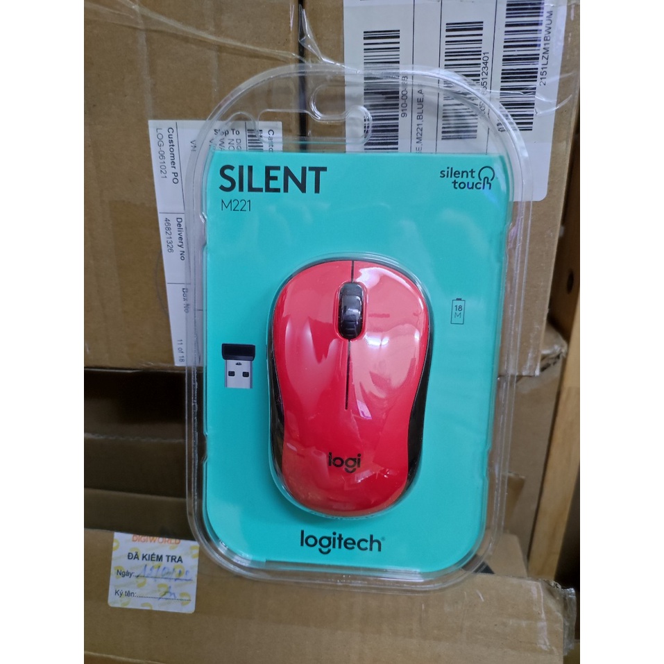 Chuột không dây Logitech M221 Silent Color