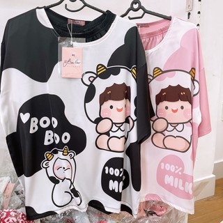 Đồ ngủ hình bò sữa dễ thương