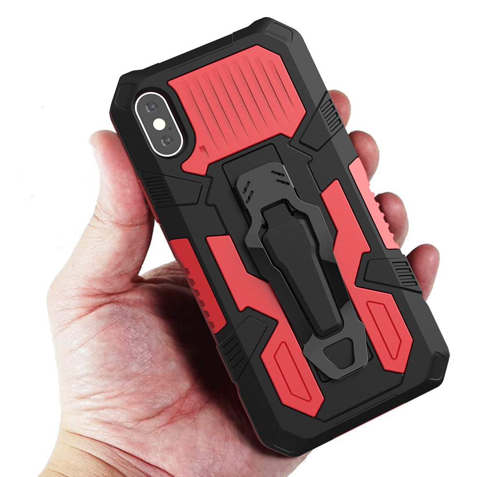 Ốp điện thoại kiểu giáp chống sốc có kẹp thắt lưng cho Samsung Galaxy A10 A20 A30 A50 A70 A10s A20s A30s A50s A70s