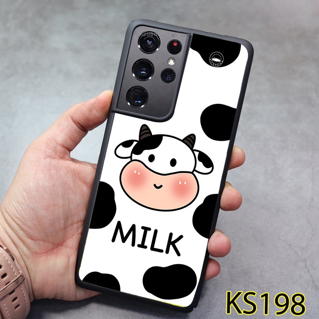 [HOT] Ốp Samsung S21 - S21 FE -  S21 PLUS - S21 Ultra - Ốp lưng Samsung in hình bò sữa siêuđẹp, độc, lạ