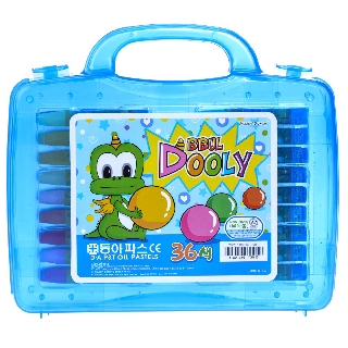 Sáp dầu Dooly hộp nhựa 36 màu
