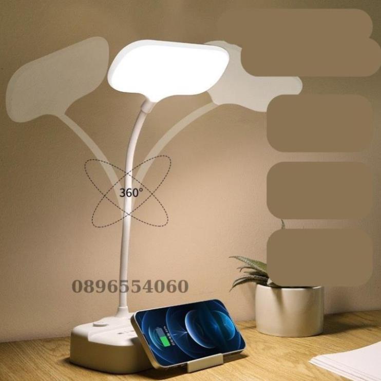 Đèn học Để Bàn 3 Cấp Độ kèm ổ điện tích hợp 3 cổng usb sạc điện thoại laptop máy tính bảng [GIA DỤNG THÔNG MINH]