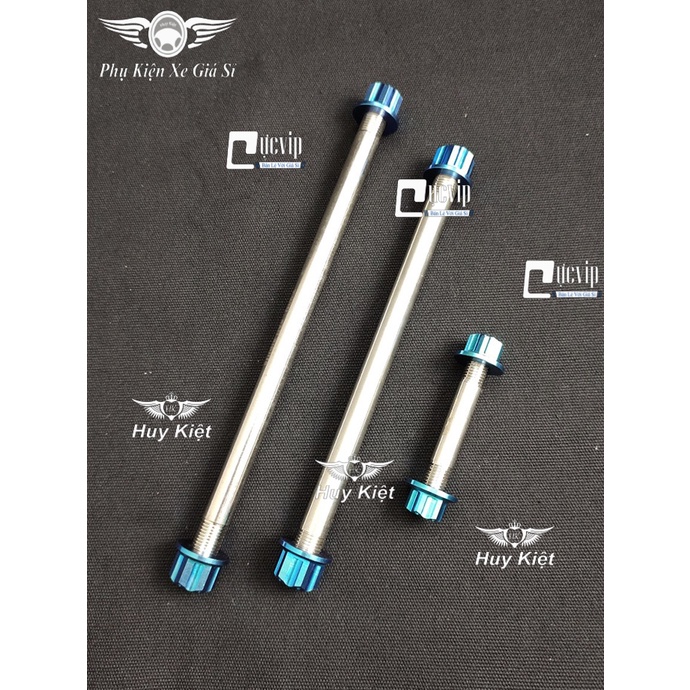 Cốt Trục Bánh Xe Trước Sau Và Cốt Trục Phuộc Giữa Kèm Tán Titan Thật GR5 Cho Exciter 135 (2011 - 2014) MS4187