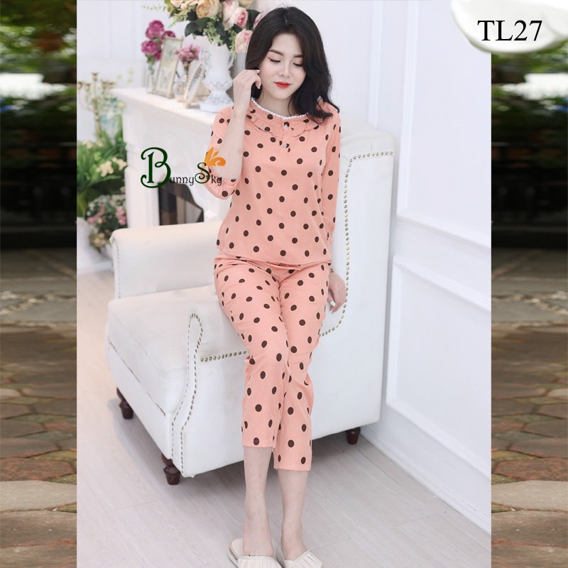 Quần áo bộ mặc nhà, đồ bộ mặc nhà mặc sau sinh chất liệu đũi lạnh mềm mịn xịn xò