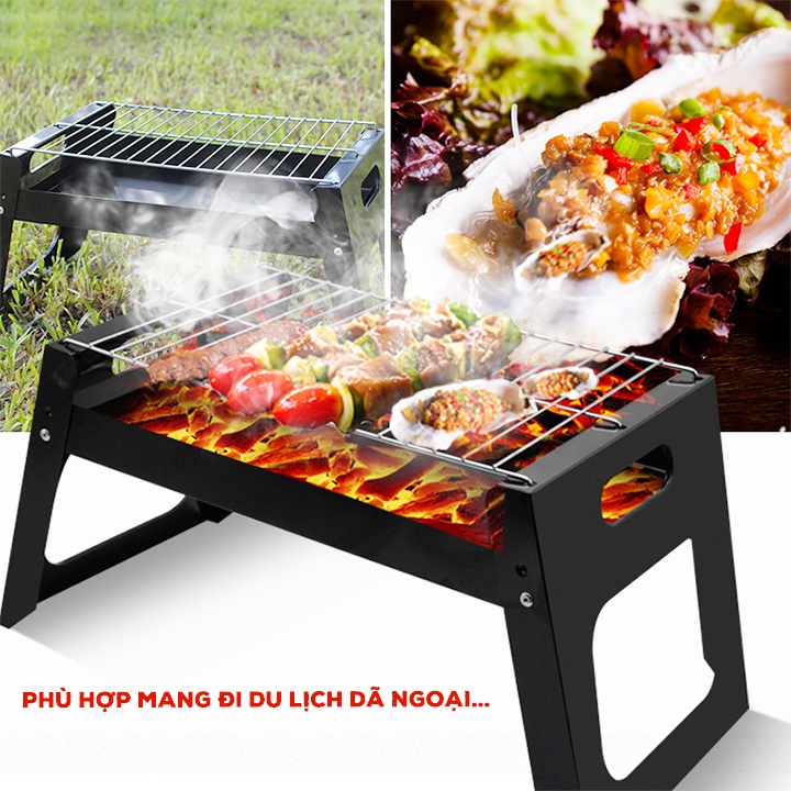 Bếp nướng than hoa BBQ không khói dễ dàng gấp gọn tiện lợi mang theo khi ra ngoài-01514