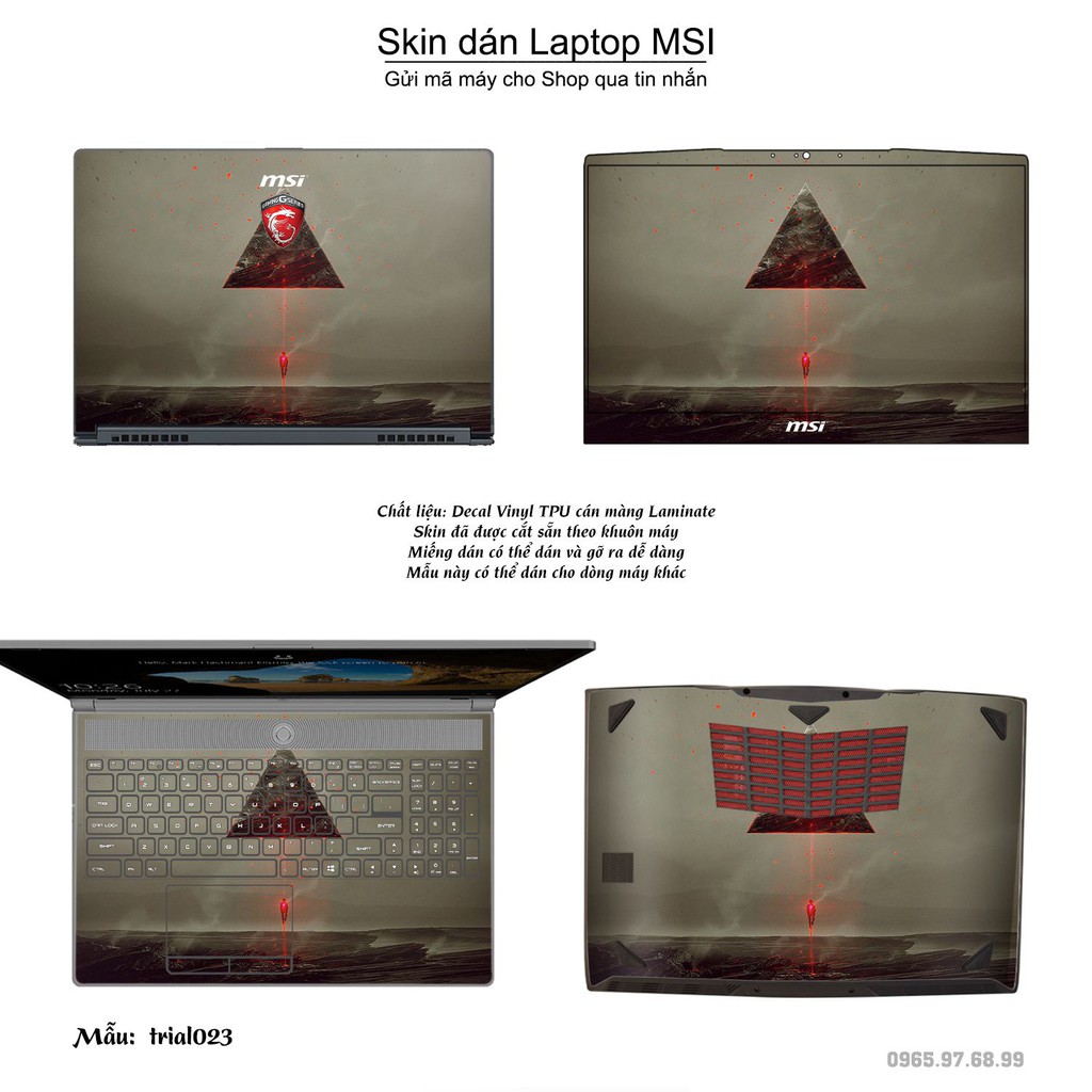 Skin dán Laptop MSI in hình Đa giác _nhiều mẫu 4 (inbox mã máy cho Shop)
