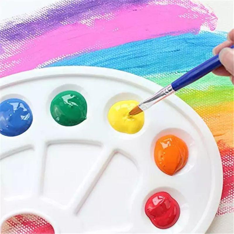 Khay pha màu, pallet nhựa 6 lỗ đựng, pha màu nước acrylic dùng cho học sinh, sinh viên, họa sĩ