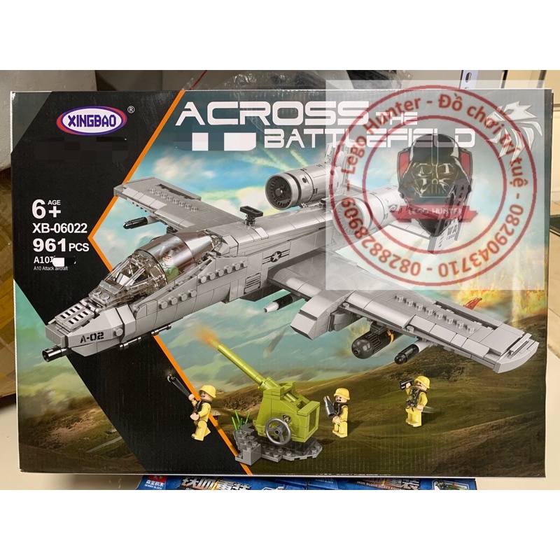Nonlego Xingbao XB 06022 A10 Thunder Attack aircraft mô hình lắp ráp máy bay chiến đấu Thần Sấm của Mỹ