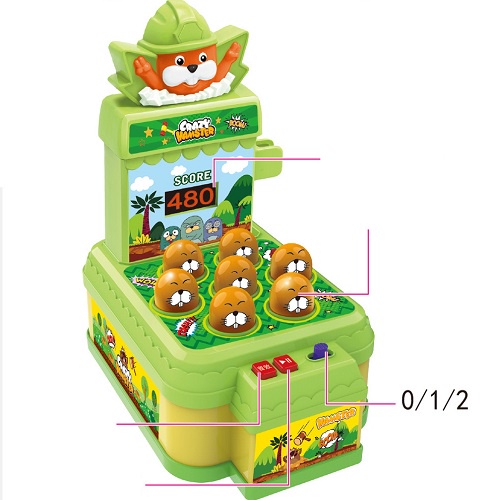 Đồ chơi thông minh đập chuột hamster tính điểm rèn kĩ năng cho bé