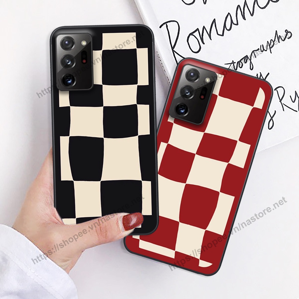 Ốp lưng Samsung Note 20 / Note 20 Plus / Note 20 Ultra / Note 20+ mặt cười, họa tiết caro đơn giản đẹp cute