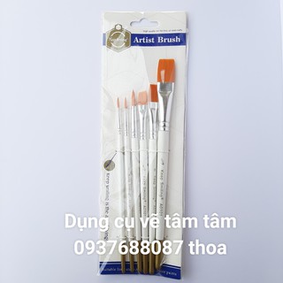 [Giá Tốt] Bộ cọ Keep Smiling 6 Cây, Bộ cọ Keepsmiling 6 cây A0101