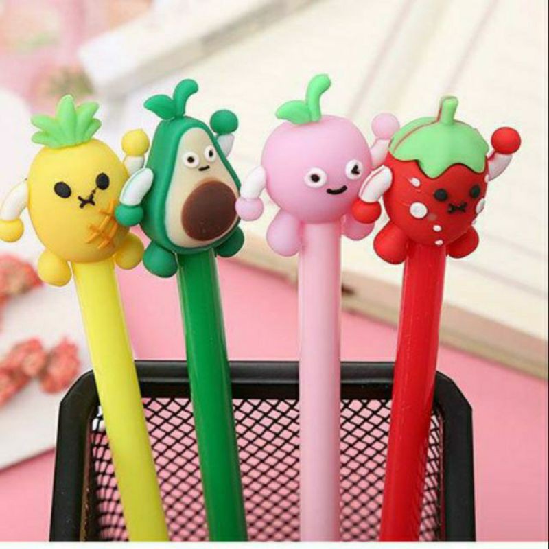 Bút viết cute mực xanh tím đỏ đen