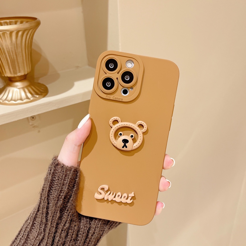 Ốp lưng iphone cạnh vuông bảo vệ camera Brown 7plus x xsmax 11 11promax 12 12pro 12promax 13 13pro 13promax DT13 | BigBuy360 - bigbuy360.vn