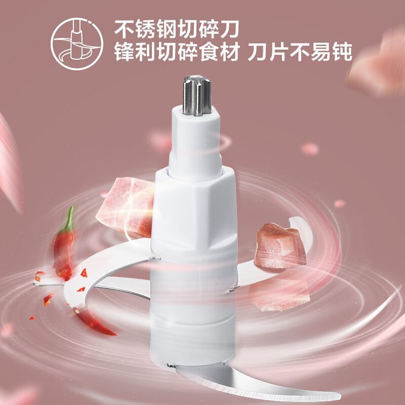 MÁY XAY THỊT 2L BEAR CHÍNH HÃNG MÀU HỒNG BẢO HÀNH 6 THÁNG