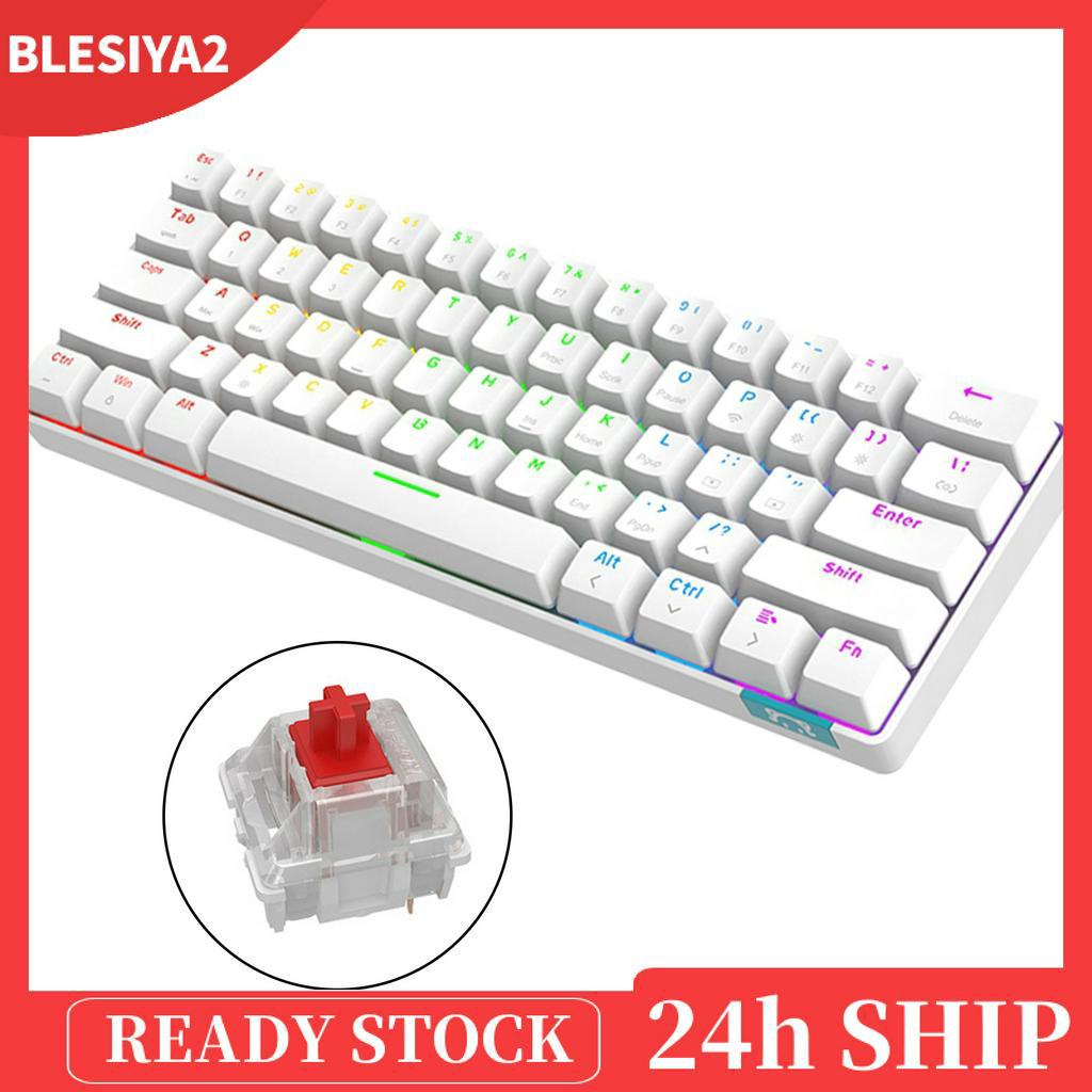 RGB Wireless Bluetooth Mechanical Keyboard 61 Keys Type-c for PC Laptop