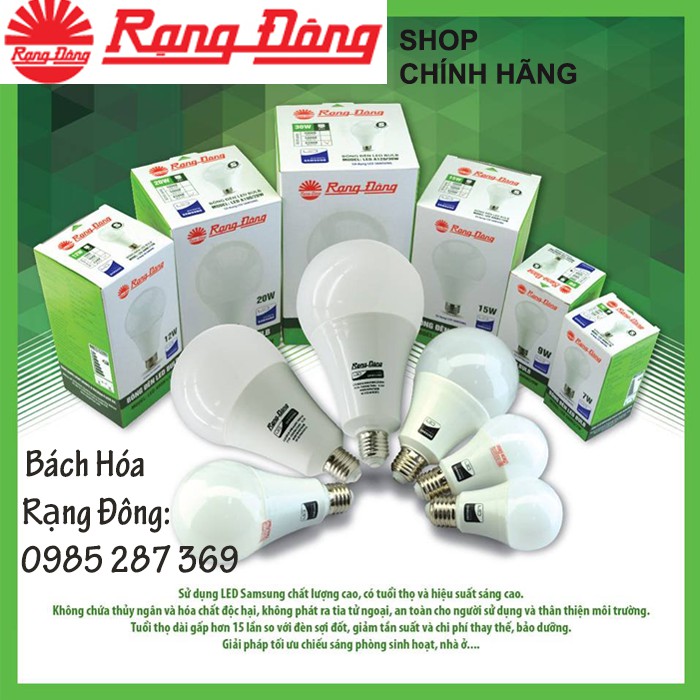 [XẢ HÀNG] Bóng LED Rạng Đông, ChipLED SAMSUNG, 2 Năm Bảo Hành, 2-3-5-7-9-12-15-20W