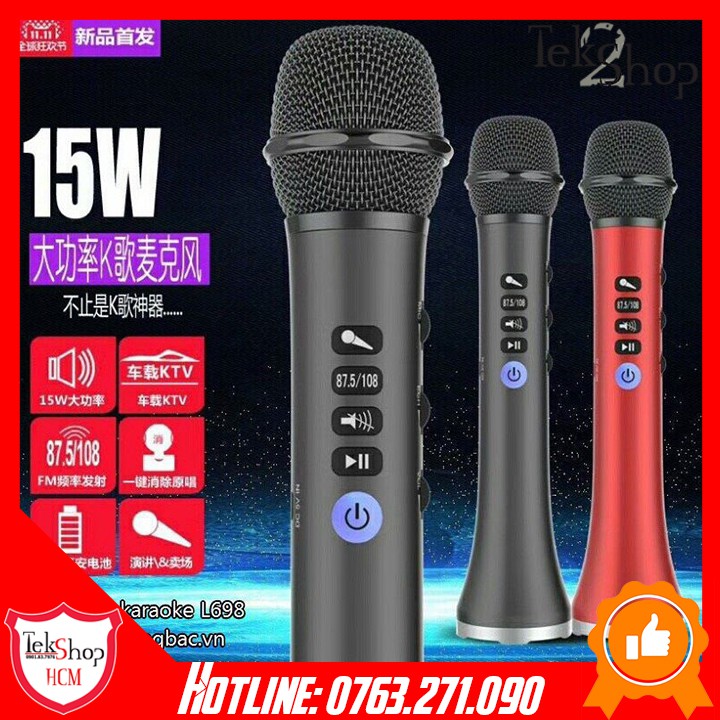 Micro kèm loa Karaoke Bluetooth Cao Cấp L-698