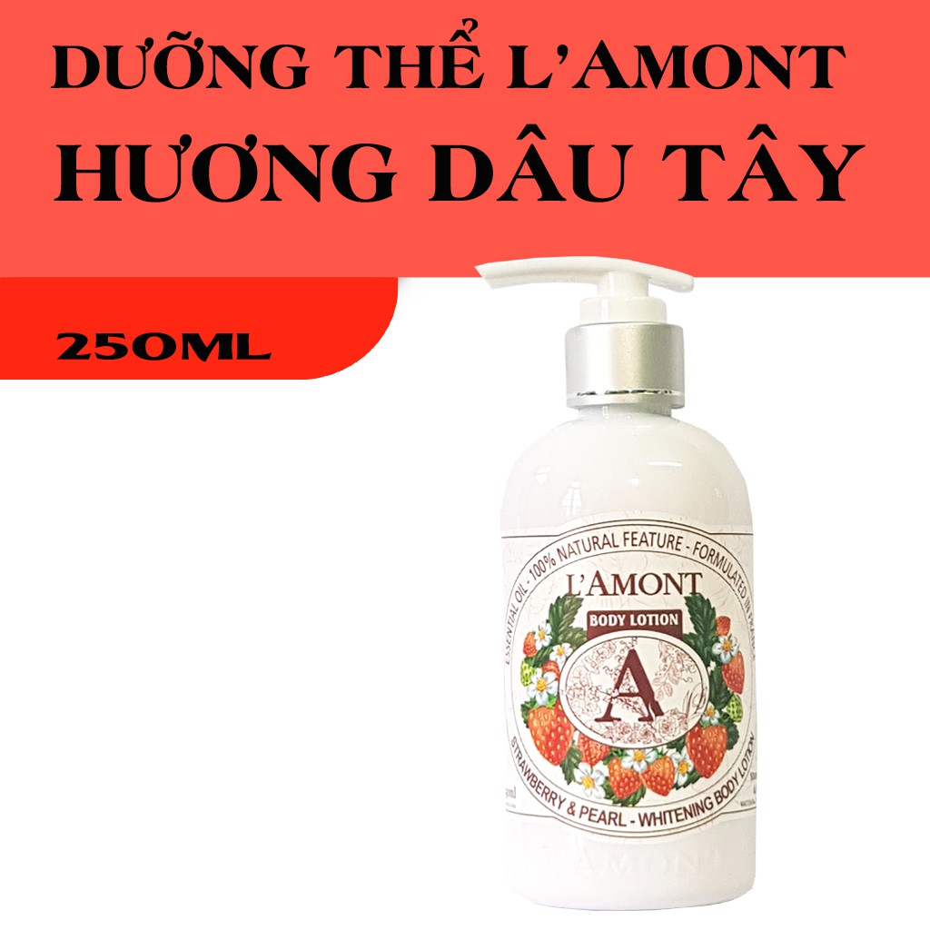 Sữa Dưỡng Thể LAmont En Provence Whitening Body Lotion Hương Dâu Tây Chai 250ml