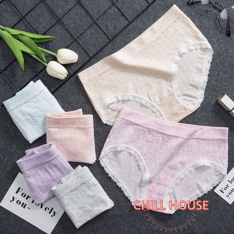 QUẦN LÓT COTTON 5 màu VIỀN REN CO GIÃN CHẤT ĐẸP(ảnh thật)