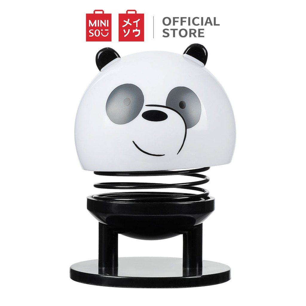 Đồ trang trí xe hơi con lò xo We Bare Bears x Miniso