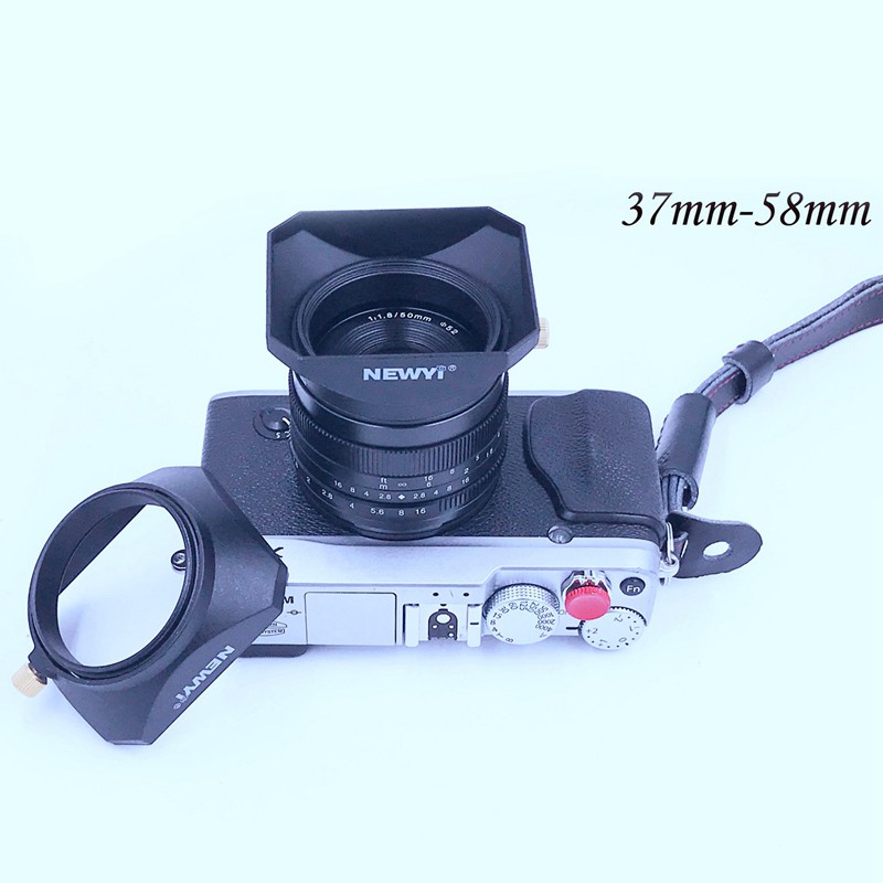 NEWYI Square Shape Lens Hood for Fuji Nikon Mini Single Camera(52mm)