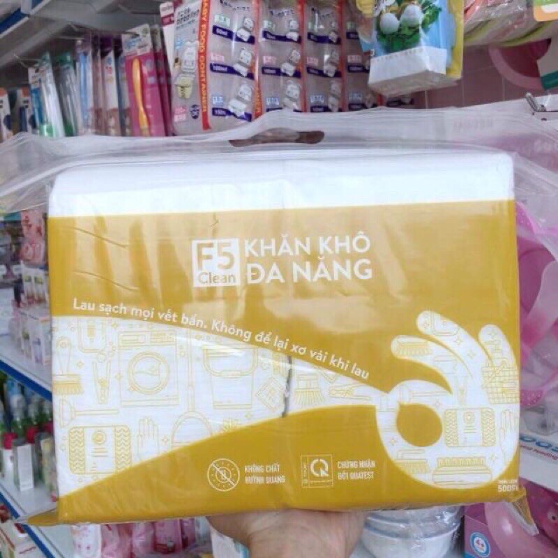 Khăn Vải Khô Đa Năng F5 Clean 500GR Dòng Sản Phẩm Mới Của Mamamy