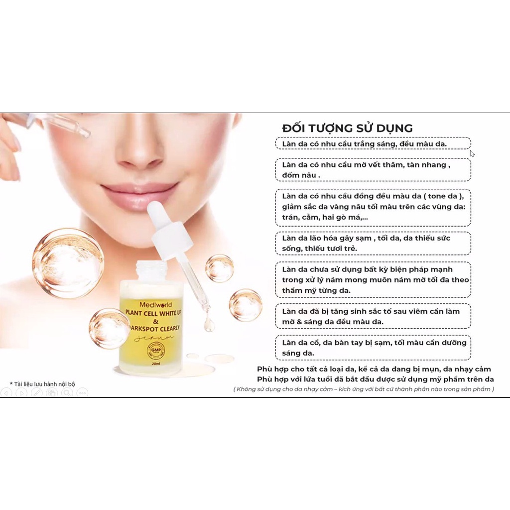 Plant cell white up & darkspot clearly - tinh chất trắng da mờ sạm nám