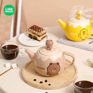 Bộ ấm pha trà và cà phê lline friends bằng gốm sứ chất lượng cao