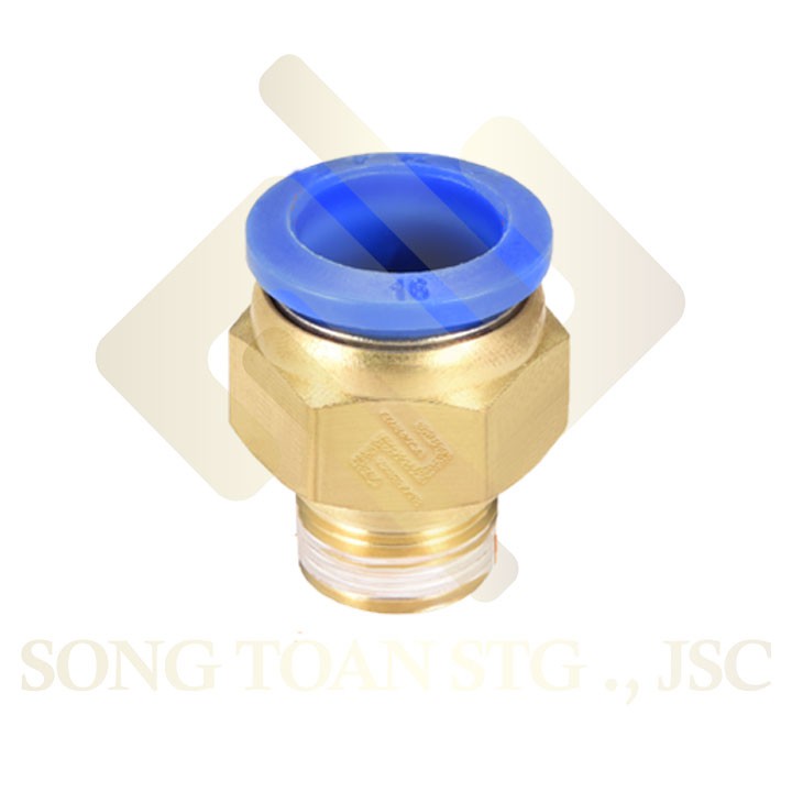 Pc Cắm Ống Ren Ngoài Nối Nhanh Một Đầu Cắm Nối Ống Mềm Nhựa Pu Hơi Khí Nước Phun Sương - Nối Thẳng Rn
