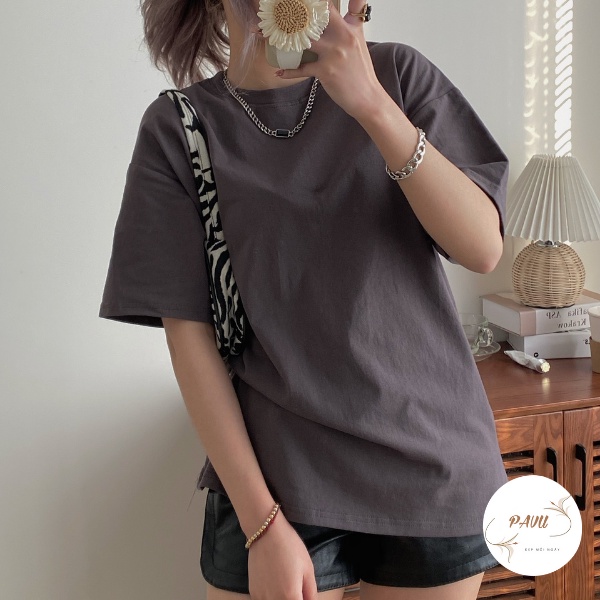 Áo thun tay lỡ nam nữ, áo phông unisex form rộng chất cotton mát mịn thấm hút mồ hôi | BigBuy360 - bigbuy360.vn