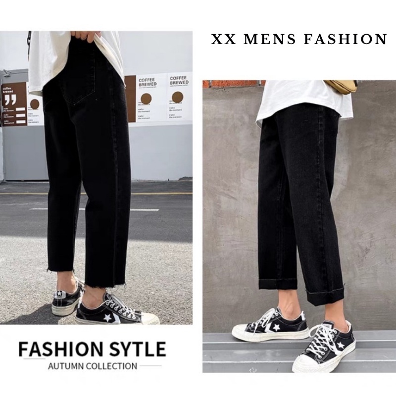 Quần Jean nam, Quần Jeans baggy đen full ống suông, rộng, hottrend 2021-Trend Clothing! | BigBuy360 - bigbuy360.vn